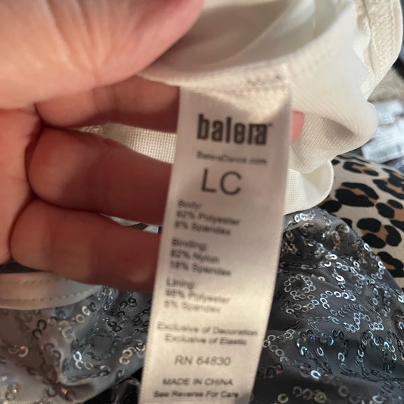 Balera Girls dance, costume silver, black sequence dress- LC size 7/8 - Picture 6 of 7